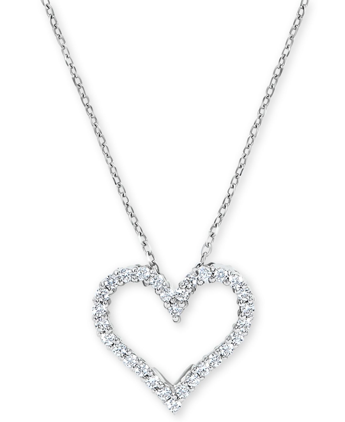 Diamond Heart Pendant Necklace
